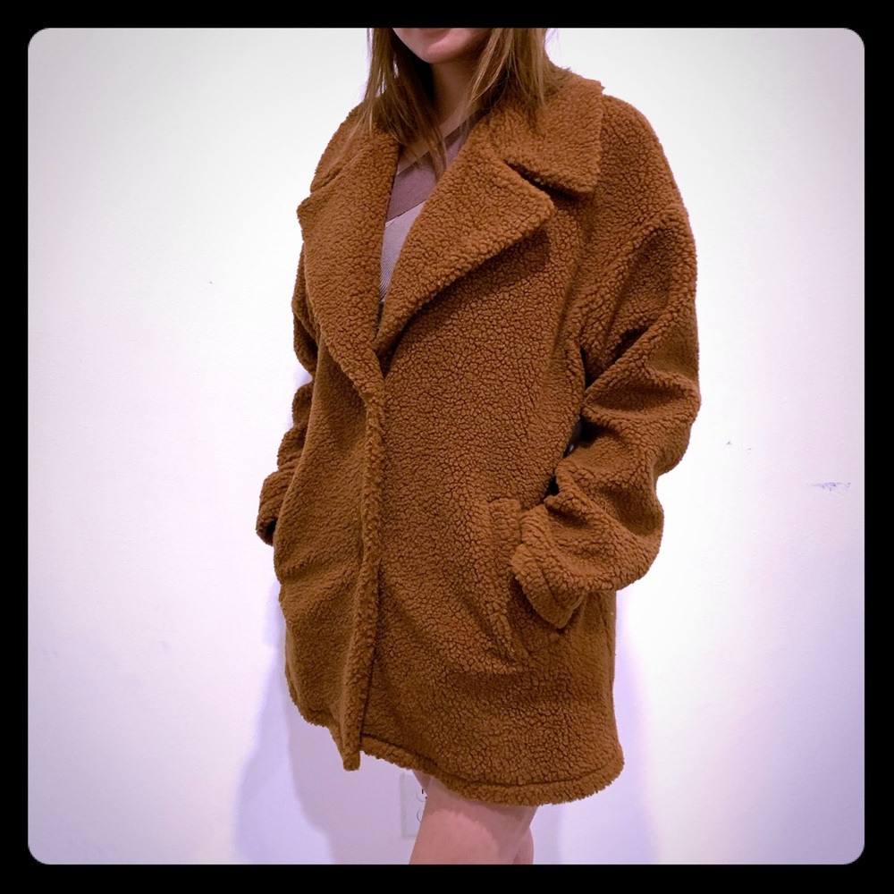 Oversized teddy coat